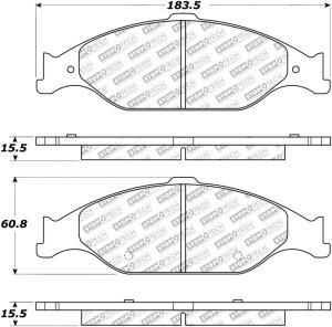 Ford Mustang Brake Pads - Rear - Stoptech - Street Select - `99-`04