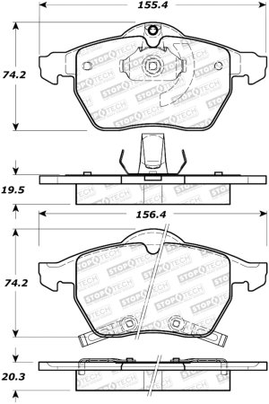 Saab 9-3 Brake Pads - Front - Stoptech - Street Select - `99-`03