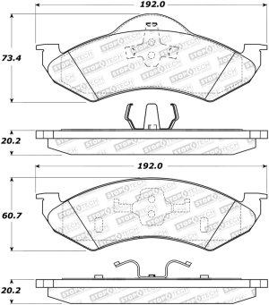 Dodge Durango Brake Pads - Stoptech - Street Select - `00-`02 Dodge Durango Brake Pads - Stoptech - Street Select - `00-`02
