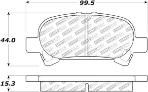 Toyota Camry Brake Pads - Rear - Stoptech - Street Select - `02-`06 Toyota Camry Brake Pads - Rear - Stoptech - Street Select - `02-`06