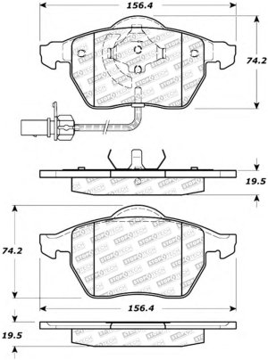 Audi A4 Brake Pads - Rear - Stoptech - Street Select - `99-`08