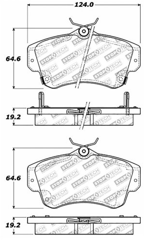Chrysler PT Cruiser Brake Pads - Front - Stoptech - Street Select - `01-`10