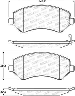Dodge Grand Caravan Brake Pads - Stoptech - Street Select - `01-`06