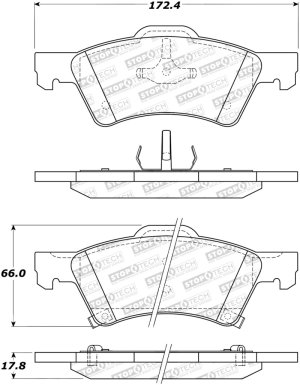 Dodge Caravan Brake Pads - Stoptech - Street Select - `01-`07