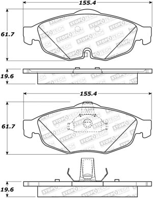 Chrysler Cirrus Brake Pads - Stoptech - Street Select - `01-`10