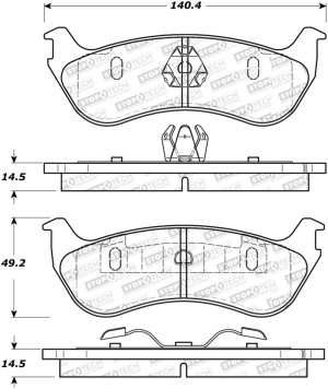 Ford Explorer Brake Pads - Stoptech - Street Select - `02-`05