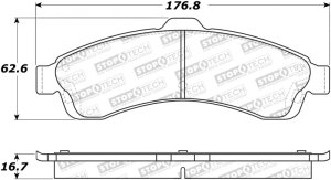 Buick Rainier Brake Pads - Stoptech - Street Select - `04-`05