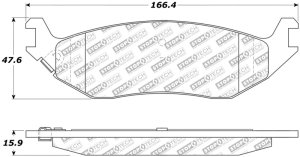Dodge Durango Brake Pads - Front - Stoptech - Street Select - `03-`09 Dodge Durango Brake Pads - Front - Stoptech - Street Select - `03-`09