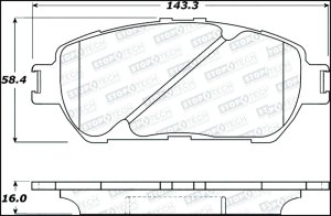 Toyota Camry Brake Pads - Front - Stoptech - Street Select - `05-`06 Toyota Camry Brake Pads - Front - Stoptech - Street Select - `05-`06