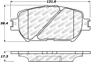 Toyota Camry Brake Pads - Rear - Stoptech - Street Select - `02-`06 Toyota Camry Brake Pads - Rear - Stoptech - Street Select - `02-`06