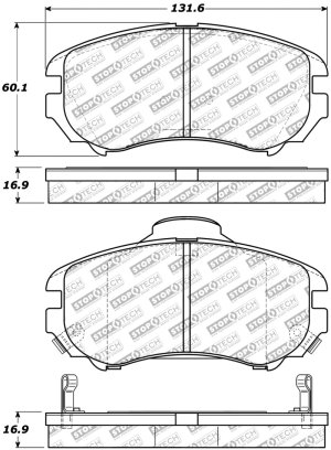 Kia Sportage Brake Pads - Front - Stoptech - Street Select - `05-`10