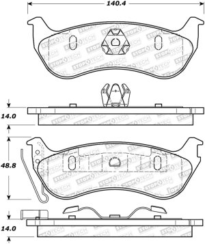 Jeep TJ Brake Pads - Stoptech - Street Select - `03-`06