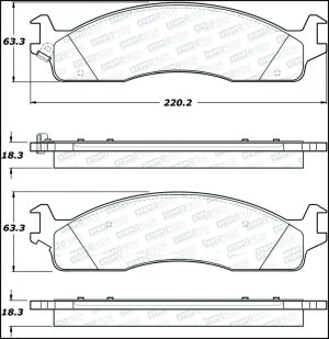 Dodge Ram 2500 Brake Pads - Stoptech - Street Select - `03-`08