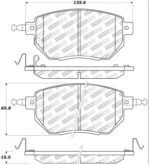 Nissan Altima Brake Pads - Front/Rear - Stoptech - Street Select - `05-`06