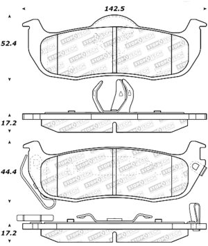 Nissan Pathfinder Armada Brake Pads - Front - Stoptech - Street Select - 2004