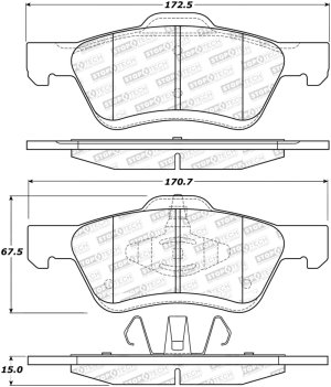 Ford Escape Brake Pads - Stoptech - Street Select - `04-`12