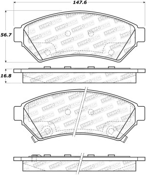 Chevrolet Uplander Brake Pads - Stoptech - Street Select - `05-`09