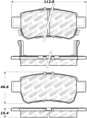 Honda Odyssey Brake Pads - Front + Rear - Stoptech - Street Select - `05-`10 Honda Odyssey Brake Pads - Front + Rear - Stoptech - Street Select - `05-`10
