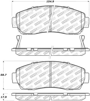 Honda CR-V Brake Pads - Stoptech - Street Select - `07-`11