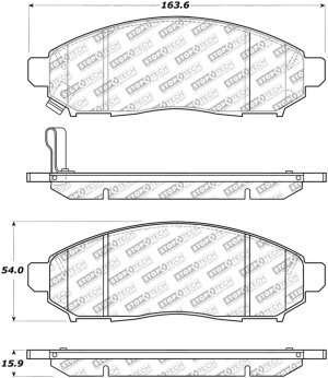 Chevrolet City Express Brake Pads - Front - Stoptech - Street Select - `15-`18