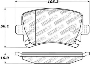 Volkswagen Tiguan Brake Pads - Rear - Stoptech - Street Select - `09-`17