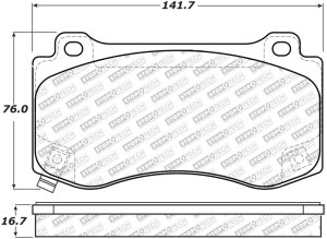 Dodge Magnum Brake Pads - Rear - Stoptech - Street Select - `06-`08