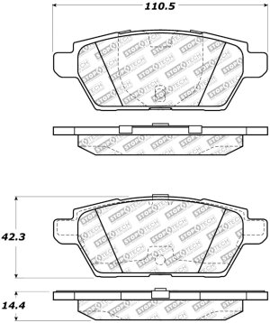Ford Fusion Brake Pads - Stoptech - Street Select - `06-`12 Ford Fusion Brake Pads - Stoptech - Street Select - `06-`12