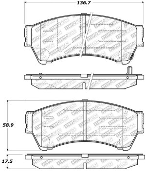Lincoln MKZ Brake Pads - Rear - Stoptech - Street Select - `07-`12