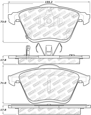 Mazda 6 Brake Pads - Front - Stoptech - Street Select - `06-`07