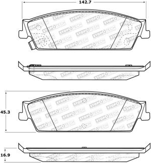 GMC Sierra 1500 Brake Pads - Stoptech - Street Select - `07-`13
