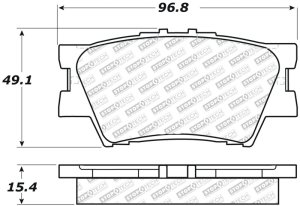 Lexus HS250h Brake Pads - Rear - Stoptech - Street Select - 2010