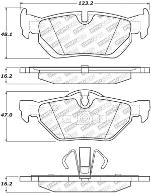 BMW 3 Series Brake Pads - Front - Stoptech - Street Select - `06-`11