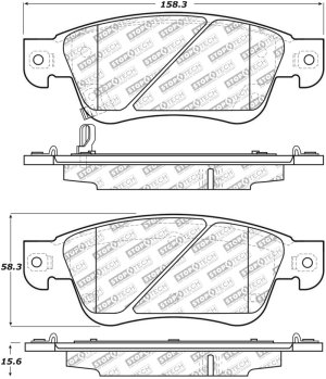Infiniti Q60 Brake Pads - Front - Stoptech - Street Select - `14-`16