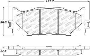 Toyota Camry Brake Pads - Front - Stoptech - Street Select - `07-`17 Toyota Camry Brake Pads - Front - Stoptech - Street Select - `07-`17