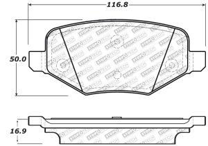 Lincoln MKX Brake Pads - Rear - Stoptech - Street Select - `11-`15