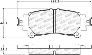 Toyota Prius V Brake Pads - Rear - Stoptech - Street Select - `12-`17 Toyota Prius V Brake Pads - Rear - Stoptech - Street Select - `12-`17
