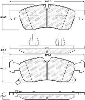 Dodge Durango Brake Pads - Front - Stoptech - Street Select - `11-`20 Dodge Durango Brake Pads - Front - Stoptech - Street Select - `11-`20