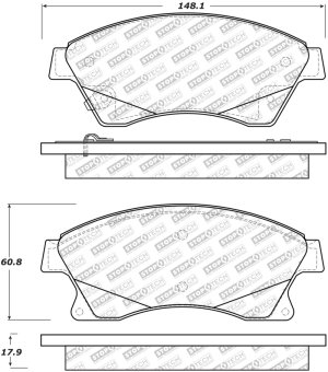 Chevrolet Sonic Brake Pads - Front - Stoptech - Street Select - `12-`17