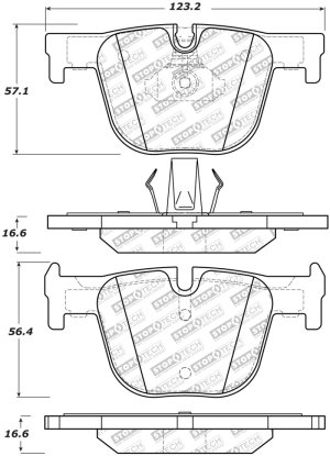 BMW 3 Series Brake Pads - Rear - Stoptech - Street Select - 2016