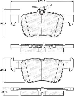 Ford Fusion Brake Pads - Rear - Stoptech - Street Select - `13-`20