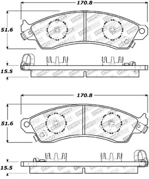 Ford Mustang Brake Pads - Stoptech - ST Street - `94-`04
