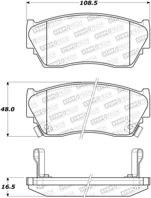 Nissan Tsuru Brake Pads - Front - Stoptech - ST Street - `93-`17