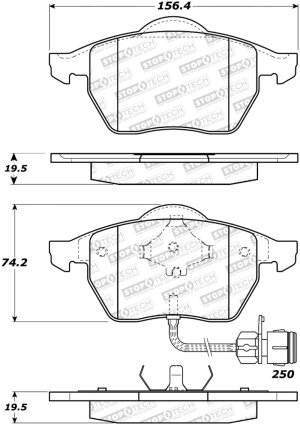 Audi RS4 Brake Pads - Rear - Stoptech - Street - 2002 Audi RS4 Brake Pads - Rear - Stoptech - Street - 2002