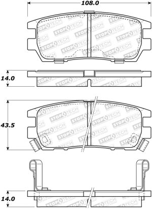 Mitsubishi Montero Brake Pads - Rear - Stoptech - ST Street - `90-`00