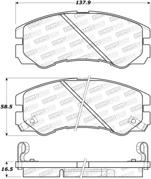 Honda Passport Brake Pads - Rear - Stoptech - Street - `94-`01