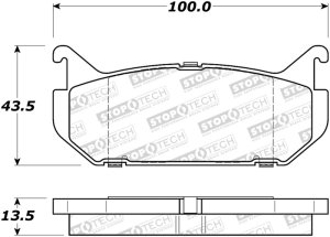 Mazda 626 Brake Pads - Rear - Stoptech - Street - `93-`02