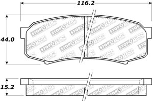 Lexus GX470 Brake Pads - Rear - Stoptech - ST Street - `03-`09