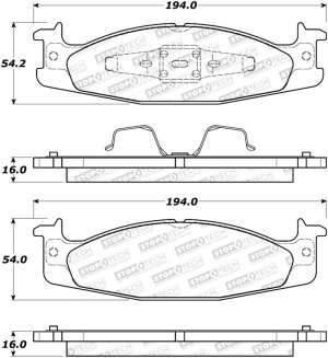 Ford E-150 Econoline Club Wagon Brake Pads - Stoptech - Street - `94-`02