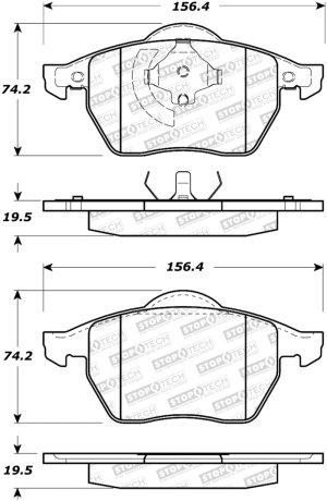 Audi TT Brake Pads - Stoptech - Street Brake Pads - 2000 Audi TT Brake Pads - Stoptech - Street Brake Pads - 2000