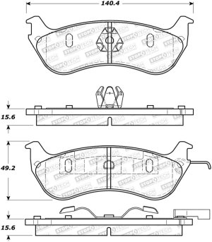 Volkswagen Derby Brake Pads - Stoptech - Street - `00-`05